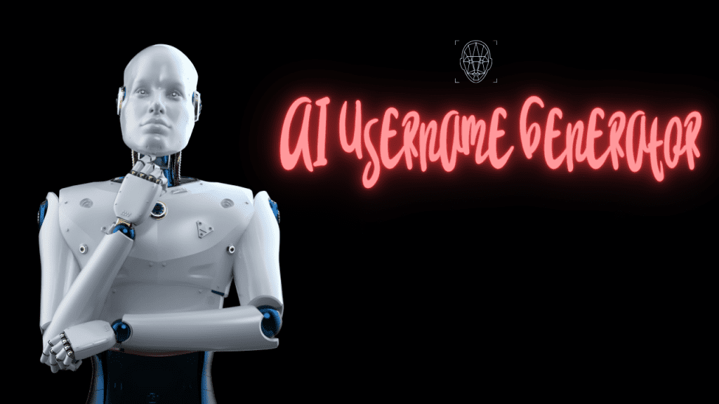 Interface of an AI-powered username generator tool, with an input field to enter preferences and a button to generate unique usernames. The screen displays a list of suggested usernames based on the user's input, offering creative and personalized options for social media or gaming accounts